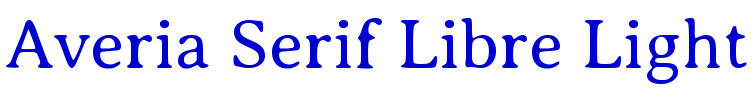 Averia Serif Libre Light font
